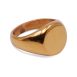 SIG-004 Polished Gold Steel Round Mens Signet Ring (1)
