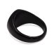 SIG-025 Black Steel Round Mens Signet Ring (2)