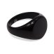 SIG-025 Black Steel Round Mens Signet Ring (4)
