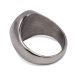 SIG-026 Polished Steel Round Cardinal Point Mens Signet Ring (2)
