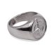 SIG-026 Polished Steel Round Cardinal Point Mens Signet Ring (4)