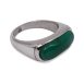 SIG-034 Slim Green Inlay Mens Signet Ring (1)